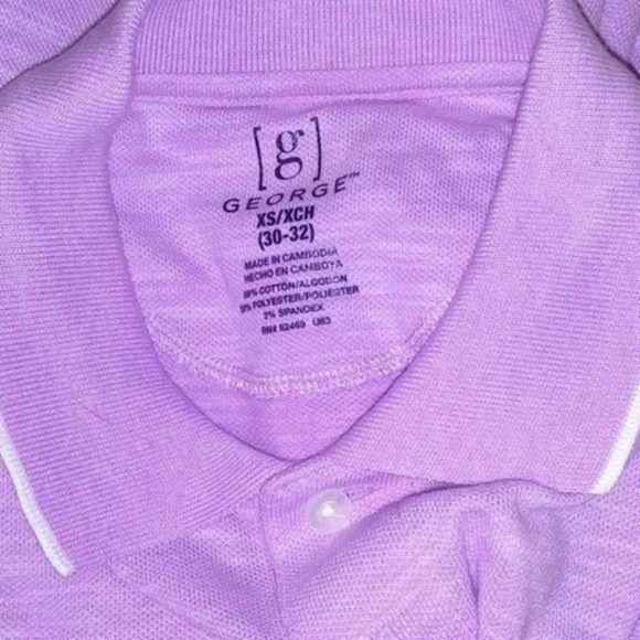 GEORGE Purple Breathable SS Polo/Golf Shirt - Picture 3 of 4
